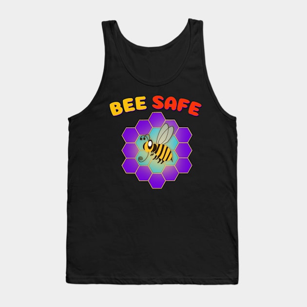 Bee Safe Tank Top by Purple Canvas Studio